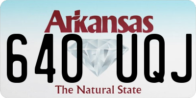 AR license plate 640UQJ