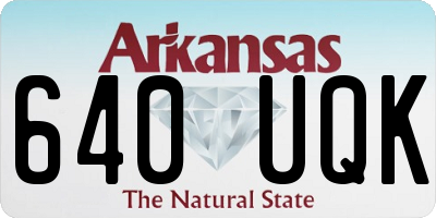AR license plate 640UQK