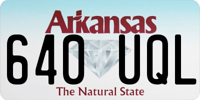 AR license plate 640UQL