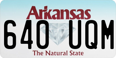 AR license plate 640UQM