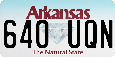 AR license plate 640UQN