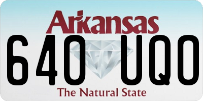 AR license plate 640UQO