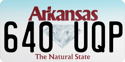 AR license plate 640UQP