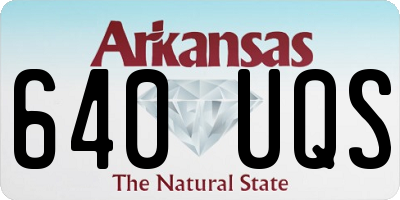 AR license plate 640UQS
