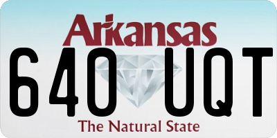 AR license plate 640UQT
