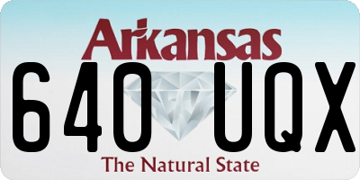 AR license plate 640UQX