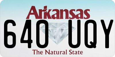 AR license plate 640UQY