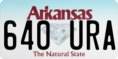 AR license plate 640URA