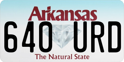 AR license plate 640URD