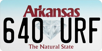 AR license plate 640URF