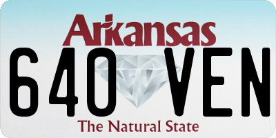 AR license plate 640VEN