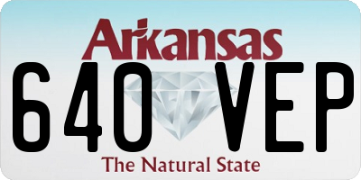 AR license plate 640VEP