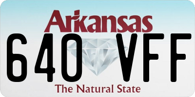 AR license plate 640VFF