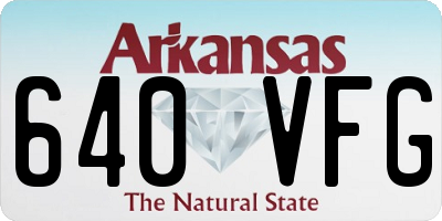 AR license plate 640VFG