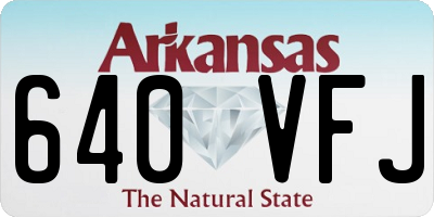 AR license plate 640VFJ