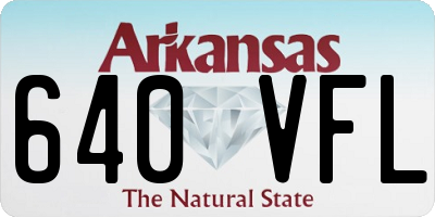 AR license plate 640VFL