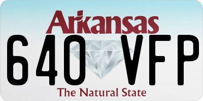 AR license plate 640VFP