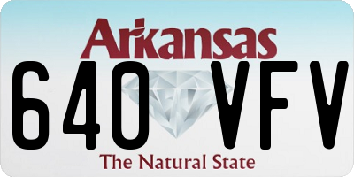AR license plate 640VFV