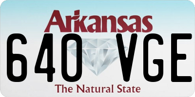 AR license plate 640VGE