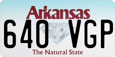 AR license plate 640VGP