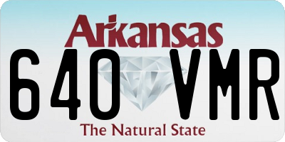 AR license plate 640VMR