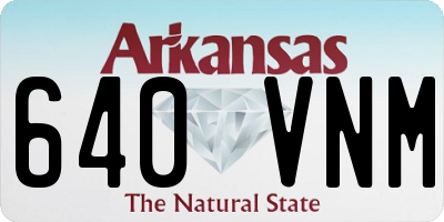 AR license plate 640VNM