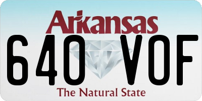 AR license plate 640VOF