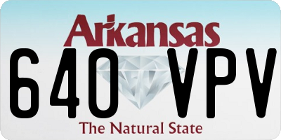AR license plate 640VPV