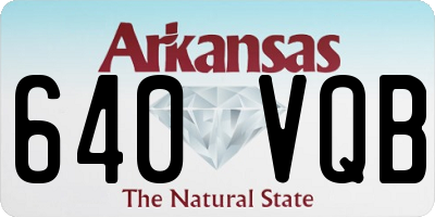 AR license plate 640VQB