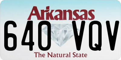 AR license plate 640VQV