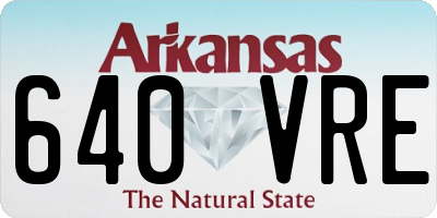 AR license plate 640VRE
