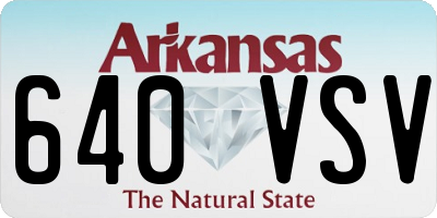AR license plate 640VSV