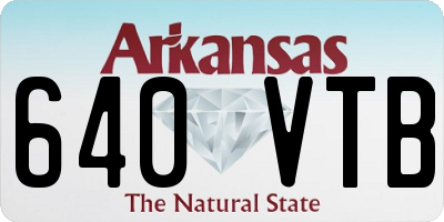 AR license plate 640VTB