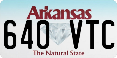 AR license plate 640VTC