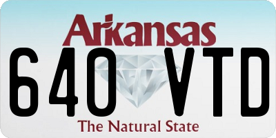 AR license plate 640VTD