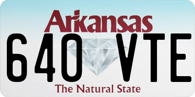 AR license plate 640VTE