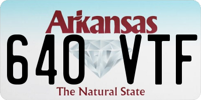 AR license plate 640VTF