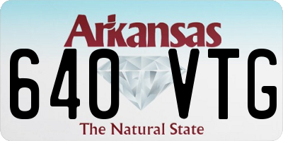 AR license plate 640VTG