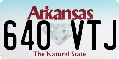 AR license plate 640VTJ