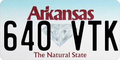 AR license plate 640VTK