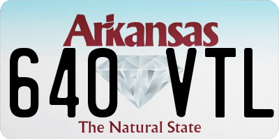 AR license plate 640VTL