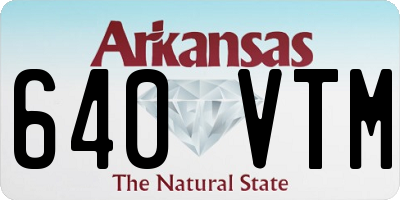 AR license plate 640VTM