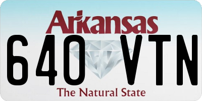 AR license plate 640VTN