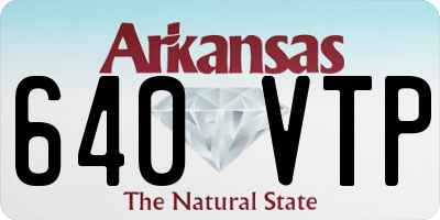 AR license plate 640VTP