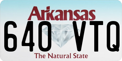 AR license plate 640VTQ