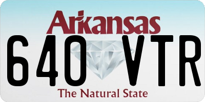 AR license plate 640VTR