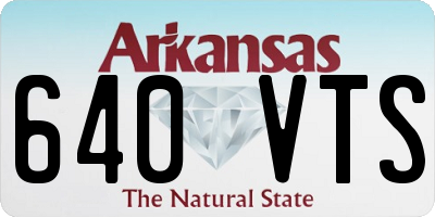 AR license plate 640VTS