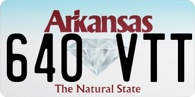 AR license plate 640VTT