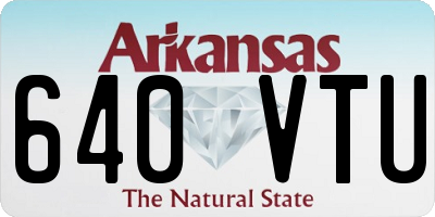 AR license plate 640VTU