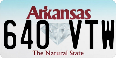 AR license plate 640VTW